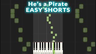 Pirates of the Caribbean  Hes a Pirate EASY Piano Tutorial shorts [upl. by Ronna]