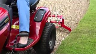 SCH 60quot Towed Scarifying Rake on gravel with sidebar [upl. by Dearman]