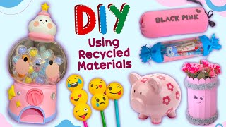 20 DIY Crafts using Recycled Materials  School Hacks Decor and Gift Ideas from waste Materials [upl. by Drusy]