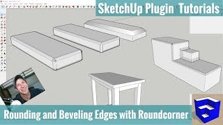 Bevel and Round Corners in SketchUp with Roundcorner  SketchUp Extension Tutorials [upl. by Elton]