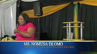 Ms Nomusa Dlomo  UNkulunkulu Uyakhonzwa Ezweni Lokuthunjwa  A Message To The Church [upl. by Adia195]