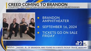 CREED to perform at Brandon Amphitheater in 2024 [upl. by Eenolem]