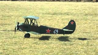 Polikarpov Po2 Kukuruznik electric powered RC model 2008 [upl. by Ahsiek351]