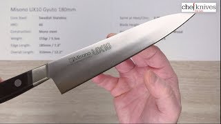 Misono UX10 Gyuto 180mm Quick Look [upl. by Ashbaugh]