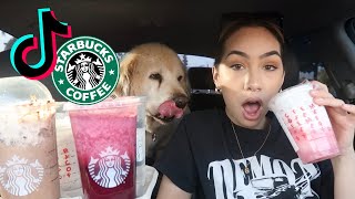 Taste Testing Viral TIK TOK Starbucks Drinks [upl. by Bashemath501]