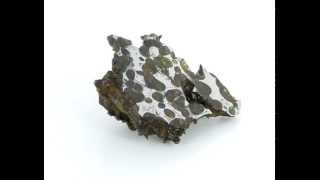 Krasnojarsk pallasite meteorite for sale an historic pallasite for sale 73g end cut [upl. by Ylrebmic]