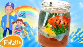 Aquarium basteln Kinder Bastelidee Fische Unterwasserwelt diy bastelideen für kinder einfach [upl. by Essenaj299]