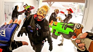 THE ZOMBIES SWARM THE NERF ARSENAL GETS INFECTED Zombie Chronicles  Part 2 [upl. by Aynnek]