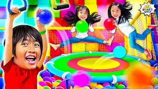 Fun Indoor Playground and Maze Trampoline Park for kids [upl. by Shore]