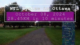 WTL Cycles 28 KM in Ottawa October 08 2024 4K in Ten minutes ottawa bike cycling timelapse [upl. by Annahc]