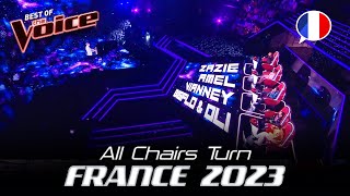 Every FRENCH 4Chair Turn Blind Audition on The Voice France 2023 [upl. by Edahc]