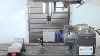 Haas VF2SS  HRC210 Demo [upl. by Eedyah]