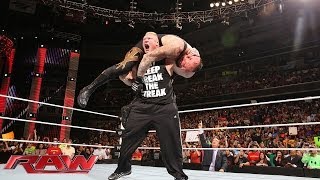 Brock Lesnar F5s The Undertaker Raw March 31 2014 [upl. by Sacken]