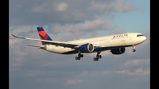 Delta A330900 NEO landing DTW [upl. by Alusru]