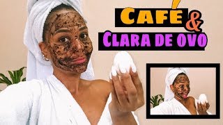 LIMPEZA DE PELE CASEIRAPÓ DE CAFÉ E CLARA DE OVO SKINCARE [upl. by Swayne]