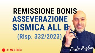 Asseverazione Allegato B mancante remissione bonis interpello 3322023 [upl. by Maximilien626]