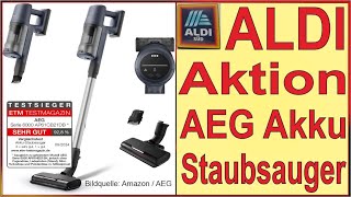 ALDI Aktion 2024  AEG Serie 6000 Akku Staubsauger mit Ultra HD Akku zum Schnäppchenpreis  Test [upl. by Bullion]