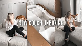 NEW COUCH UNBOXINGStructube couch unboxing  mini clothing haul [upl. by Griff123]