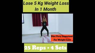 Lose 5 Kg Weight Loss in One Month Full Body Weight Lose Exercise at Home trending viralvideo [upl. by Burrell]