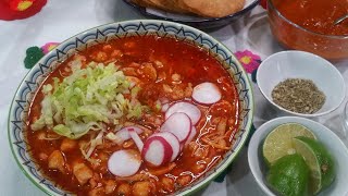 Cómo Hacer Un Rico Pozole Rojo Con Pollo Mejor Que Nunca [upl. by Peppard602]