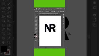 Monogram Logo Design With NR Letter shortfeed adobe shorts viral shortvideo [upl. by Trici]