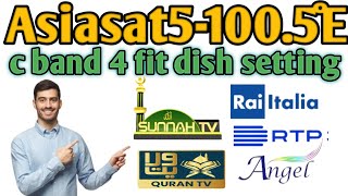 asiasat51005°E c band 4 fit dish setting channel list update [upl. by Cranston]