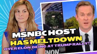 MSNBC host has MELTDOWN over Elon Musk showing up at Trump’s rally [upl. by Laryssa]