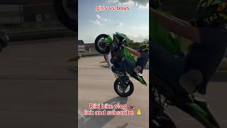 girls vs boys bike stunts automobile trending ytshorts boysbike girlsattitude [upl. by Chloras906]