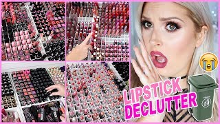 1000 Lipsticks 🔪😱 ORGANIZE AND DECLUTTER MY MAKEUP COLLECTION 😏 [upl. by Broderic]