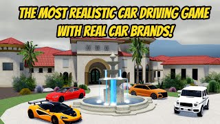 ROBLOX Most Realistic Car Driving GAME REAL CAR BRANDS  Driving Empire [upl. by Nylynnej]