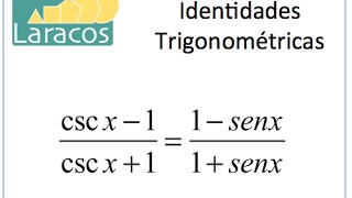 Comprobar Identidades Trigonómetricas cscx y senx [upl. by Arvonio]