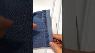 ☘Tips for shortening jeans without cutting the hem diy sewingprojects basicsewing sewingtips [upl. by Alya]