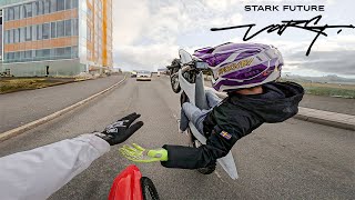 Testing Worlds Most Powerful Dirt Bike  STARK VARG jumps amp city riding [upl. by Nylear]