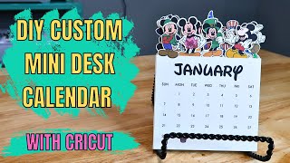 Custom DIY mini stackable Desk Calendar with Cricut [upl. by Louls]