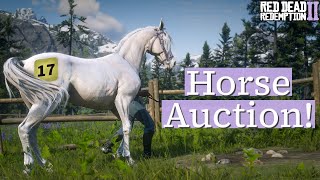 HORSE AUCTION AND BARN MORNING ROUTINE  Red Dead Redemption 2 Realistic Roleplay  Pinehaven [upl. by Piscatelli]