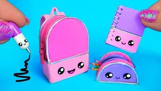 DIY MINI ÚTILES ESCOLARES KAWAII que SÍ FUNCIONAN [upl. by Auoh]