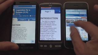 HTC Desire vs iPhone vs HD2 Web Browsing  Pocketnow [upl. by Wrand]