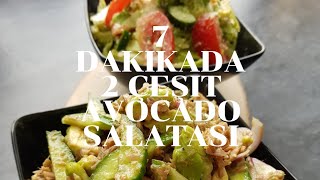 SADECE 7 DAKİKADA HERKESİN HAYRAN KALDIĞI 2 ÇEŞİT AVOKADO SALATASI 😍 Ger Sub [upl. by Little]