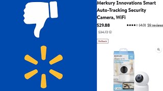 Merkury Innovations Smart WIFI Auto Tracking Camera walmart Reviews camera babycam [upl. by Cutter]