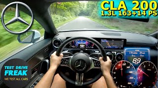 2024 Mercedes Benz CLA 200 16314 PS COUNTRY ROAD POV DRIVE with Fuel Consumption [upl. by Blumenthal]