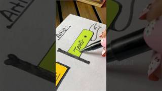 Student vs Artist😍 sticky notes ideas  NIDA🦋HEREwritingclub2in1shortsyoutubeshortsheyshona [upl. by Herbst]