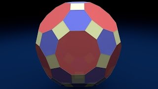 Solid Shapes And Their Nets Great Rhombicosidodecahedron  Ромбоусечённый икосододекаэдр [upl. by Ardnuyek]