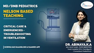 Pediatrics  Nelson Based Teaching  Troubleshooting in ventilation  Raaonline [upl. by Nalym]