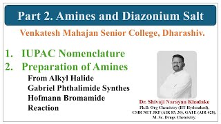 Part 2 Amine and Diazonium Salts [upl. by Nyhagen]