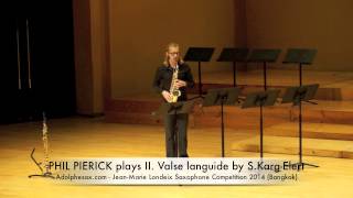 PHIL PIERICK plays II Valse languide by S Karg Elert [upl. by Persons]