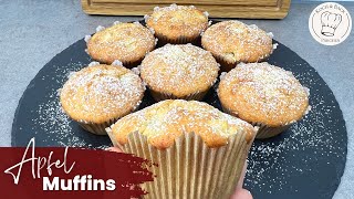 Schneller Nachtisch in 30 Minuten mit Äpfeln🍎  Leckere amp Fluffige Apfelmuffins🧁 [upl. by Arretahs]