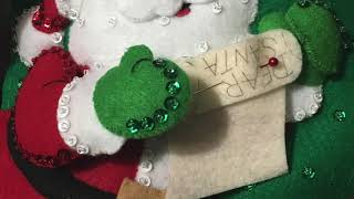 Bucilla Letters to Santa Felt Stocking Kit Video 3 [upl. by Colwen915]