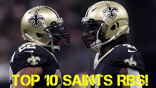 Top 10 Running Backs in Saints History [upl. by Aiem]