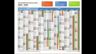 vacances scolaires dans les 3 zones durant toute lannée en France [upl. by Plumbo]