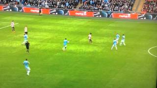 Yaya Toure Goal vs Sunderland Capital One Cup Final 2014 Martin Tyler Commentary [upl. by Alegna244]